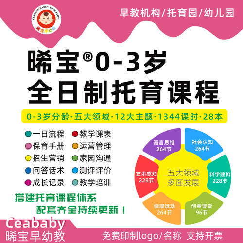 托育课程教案托班课程教材0到3岁