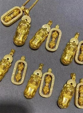 金包银貔貅金刚杵吊坠项链女轻奢高级感锁骨链新款爆款送女友礼物