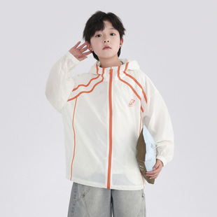 中大童男装一米二三四五六年级七八九十岁小孩上夏衣服防晒外套杏