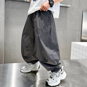 子少年速干夏裤 中大童男装 一米二三四五六年级七八九十岁小孩男裤