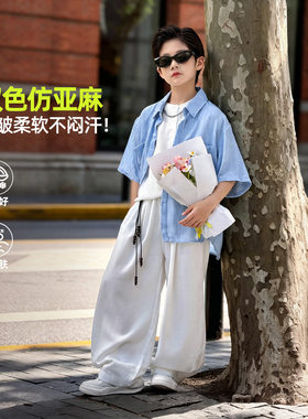大儿童男装一米二三四五六年级七八九十岁小孩夏衣服学生短袖衬衫