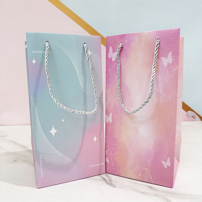 ins风韩版潮流时尚节日礼袋长条保温杯水杯礼品袋花朵包装袋纸袋