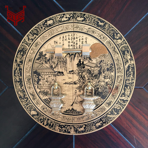 精华阁中式明清仿古铜全铜把手
