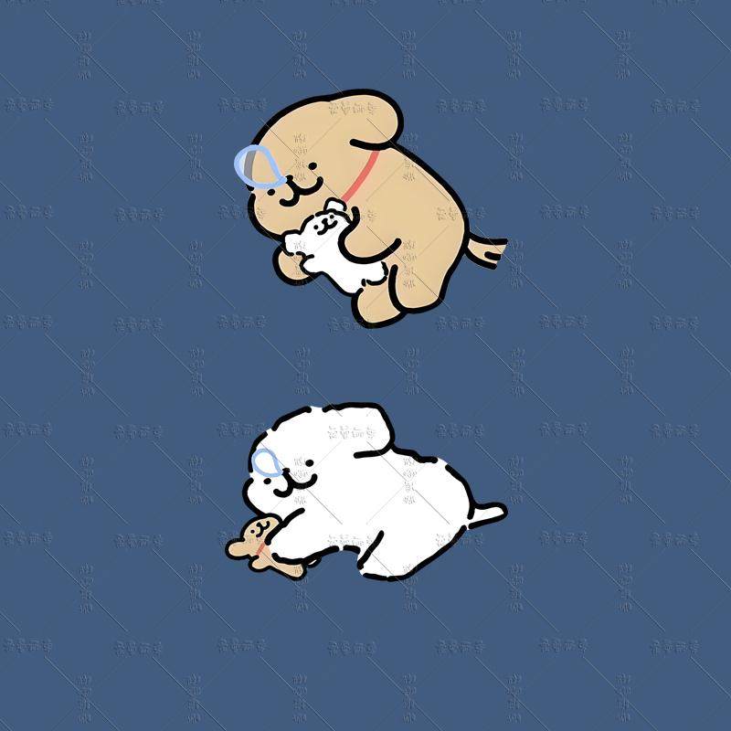 卡通可爱线条小狗贴图烫画热转印烫图小标贴衣服印花图案装饰贴,纺织面料/辅料/配套,烫画/烫图/烫钻,淘宝优惠券,粉丝福利购,淘宝优惠卷