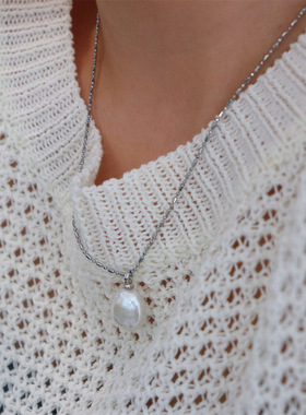 简约项链ins珍珠圆珠链