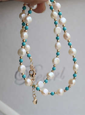 淡水巴洛克淡水珍珠14K包金