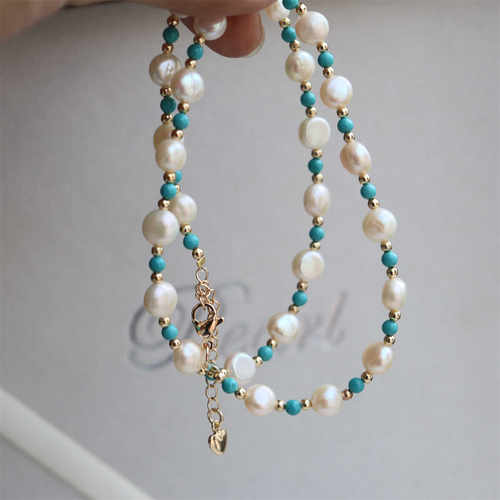 淡水巴洛克淡水珍珠14K包金