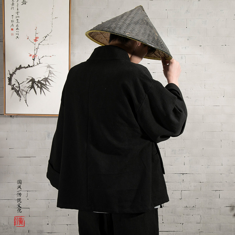 2025秋冬新款风汉服男士禅修外套H15AP120图片
