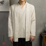 风棉麻男士汉服外套C77P95，男装民族服装，钱塘802