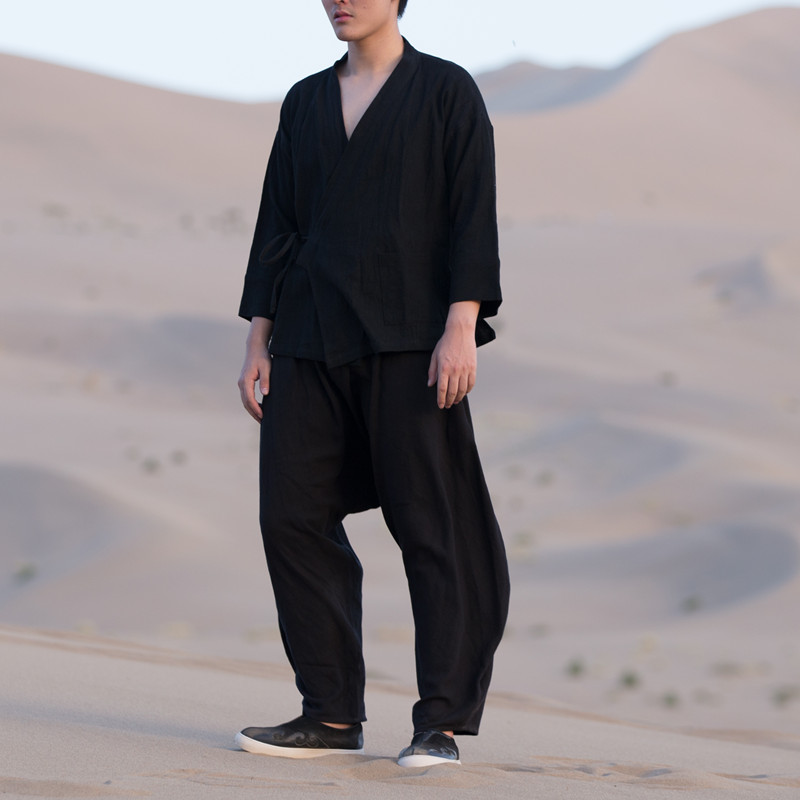 风男装亚麻男士汉服外套C81P75,男装民族服装,钱塘802