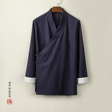 风男装秋冬男士盘扣汉服男士外套H07P85，男装民族服装，钱塘802