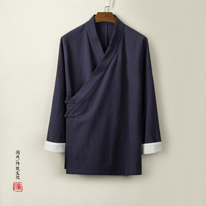 风男装秋冬男士盘扣汉服男士外套H07P85图片