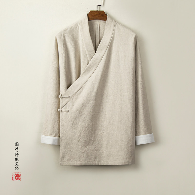 风男装秋冬男士盘扣汉服男士外套H07P85,男装民族服装,钱塘802