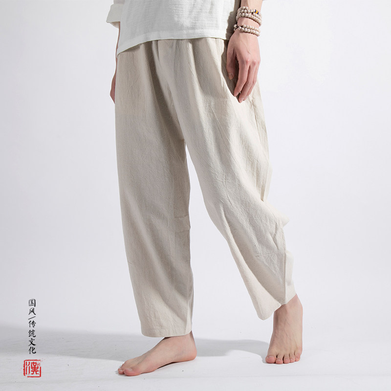 2025春夏新款风棉麻男士休闲裤K003P75,男装休闲裤,钱塘802