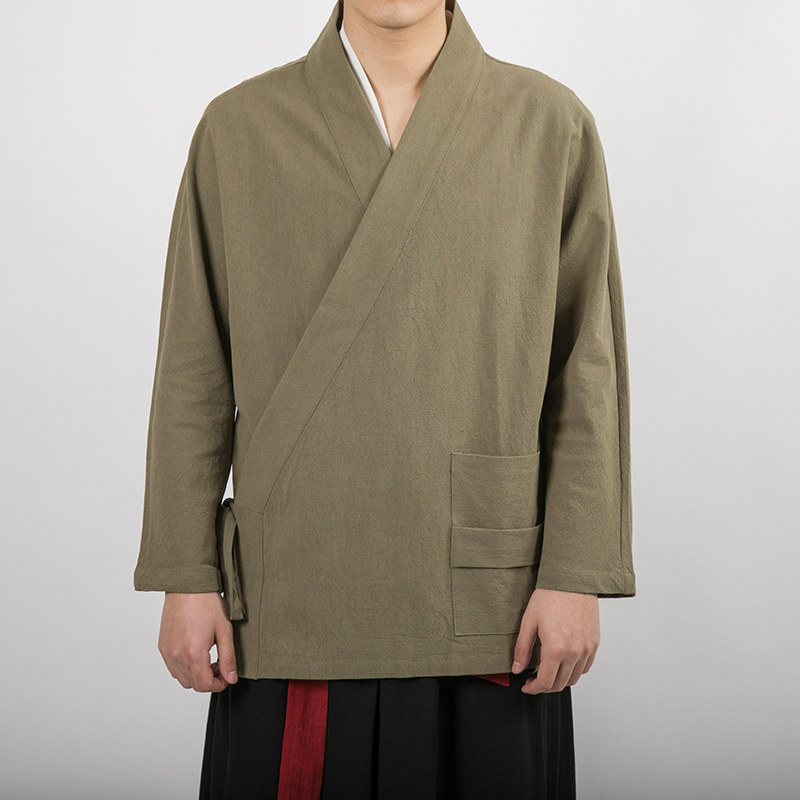 风男装亚麻汉服外套C219P70,男装民族服装,钱塘802