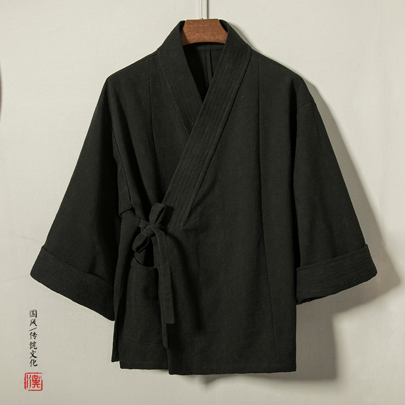 2022风男装棉麻男士改良汉服外套H15AP120,男装民族服装,钱塘802