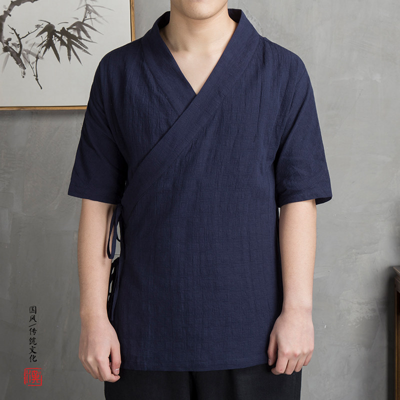 风男装汉服短袖外套C95P65,男装T恤,钱塘802