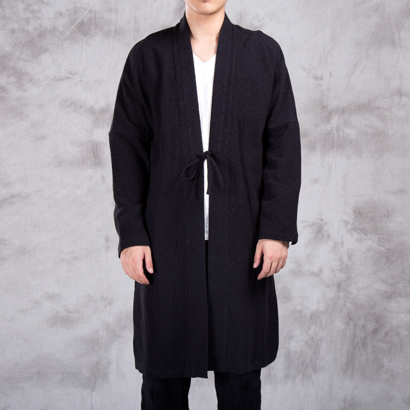 春装新款风男装汉服棉麻外套W69P95,男装民族服装,钱塘802