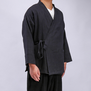 秋装新款男装风亚麻男士汉服C81P75图片