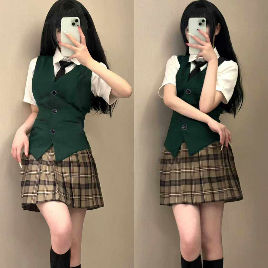 学院风西装马甲女春秋新款马夹j马夹