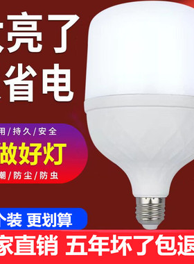 led节能灯泡家用照明超亮e27螺纹螺口LED灯护眼小球泡白光室内