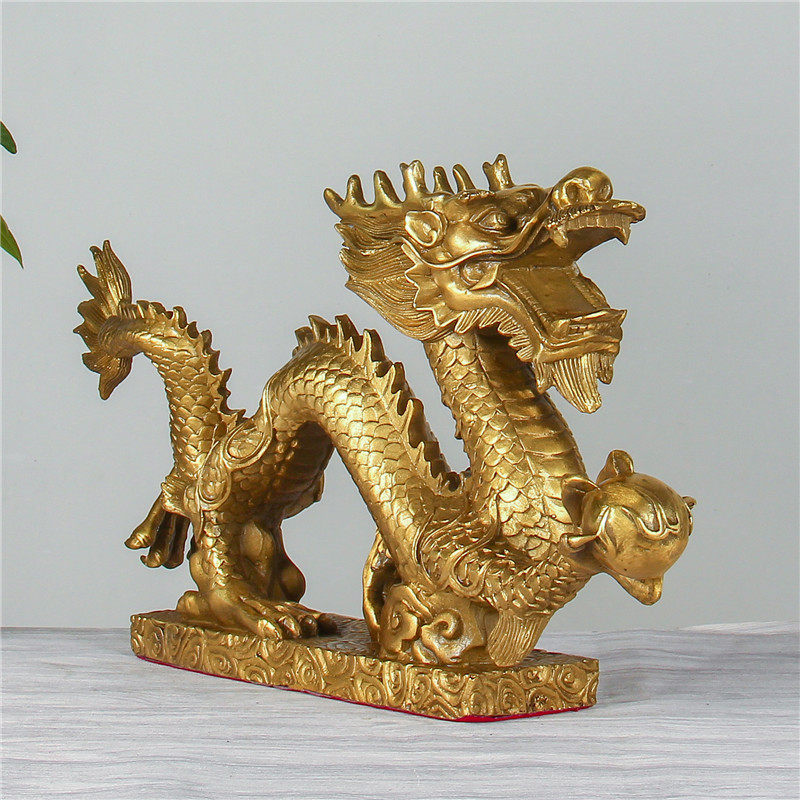 铜龙摆件五爪金龙招财镇宅青龙工装饰摆件