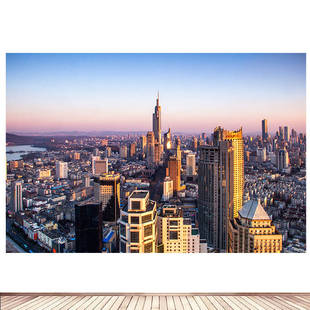 江苏南京城市建筑风景画海报制作客厅房间办公室企业贴画墙画7