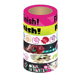 动漫喷射战士周边和纸胶带墨迹Splatoon卡通游戏手账手撕贴纸装饰