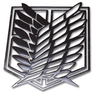 动漫周边进击的巨人金属贴调查兵团自由之翼贴纸手机电脑耳机贴