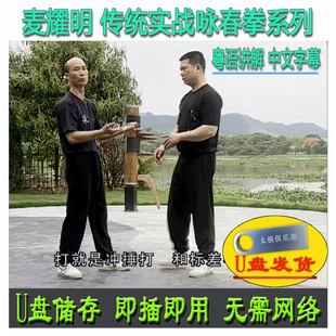 麦耀明 传统实战咏春拳系列U盘视频粤语讲解步法拳法掌法永春训练