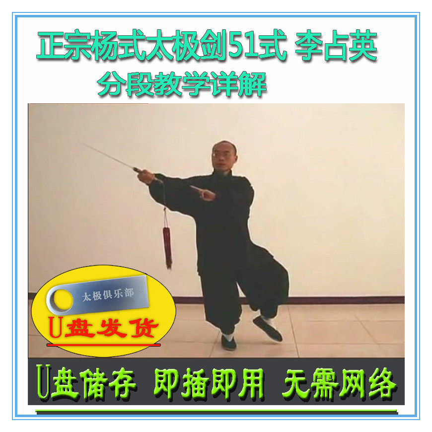 李占英 正宗杨式太极剑51式u盘视频分段教学详解杨氏五十一式讲解