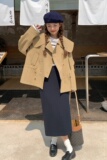 现货2025春季海军领设计感风衣外套2C032902P135K188，女装风衣，2C032