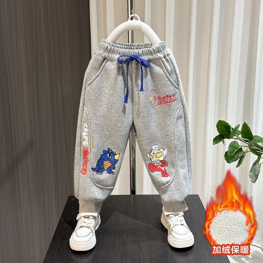 奥特曼衣服男童秋冬装裤子运动裤