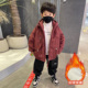 帅气儿童春冬季 男童加绒外套秋冬款 2025新款 加厚棉衣男孩宝派克服