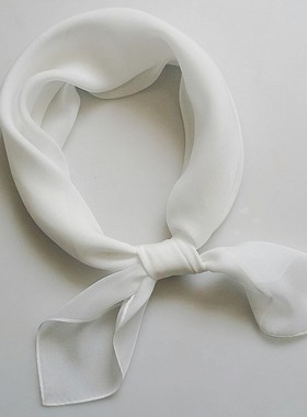 半成品真丝雪纺小方巾白色薄植物染丝巾扎蜡染色草木围巾手工坯布