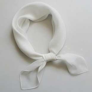 半成品真丝雪纺小方巾白色薄植物染丝巾扎蜡染色草木围巾手工坯布