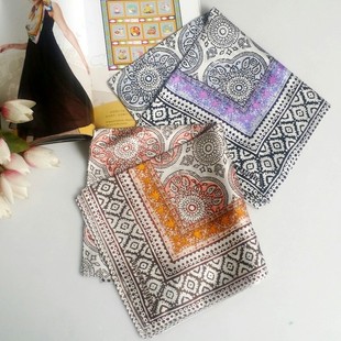 【缤纷丝语】春秋真丝斜纹大方巾团花蚕丝女丝巾百搭装饰围巾头巾