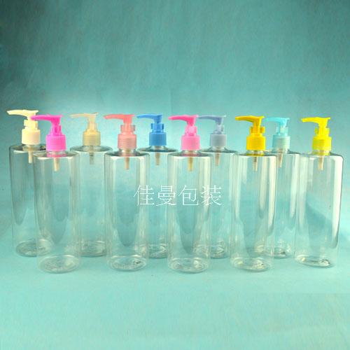 500ml透明平肩卡口泵乳液瓶  沐浴露洗发水分装塑料空瓶