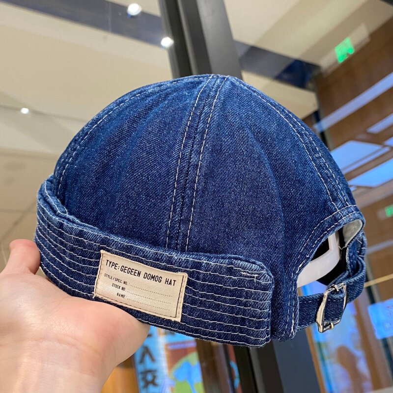 复古水洗牛仔蓝色地主帽男女春夏