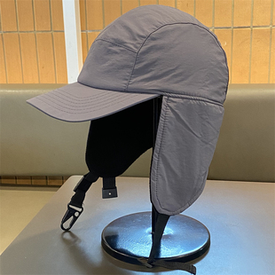 速干防风防水雷锋帽男女秋冬季户外骑车防寒保暖加绒护耳帽棒球帽