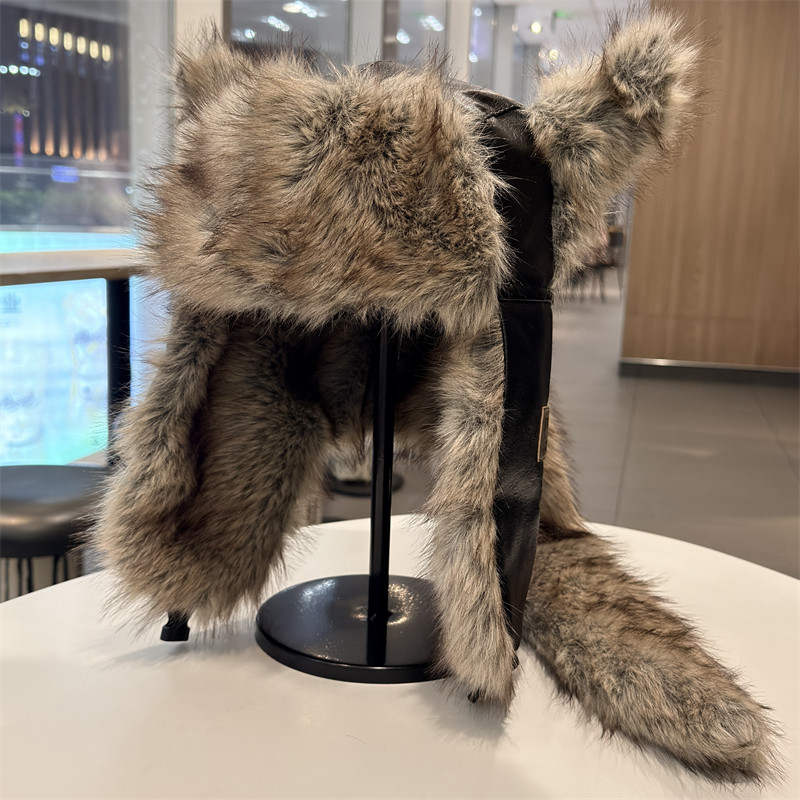 狐狸耳朵皮质毛绒雷锋帽男女冬季加绒加厚保暖护耳帽防风防寒帽子,服饰配件/皮带/帽子/围巾,帽子,淘宝优惠券,粉丝福利购,淘宝优惠卷