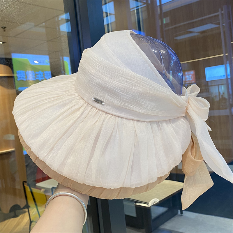 夏季新款网纱空顶帽女遮阳帽时尚