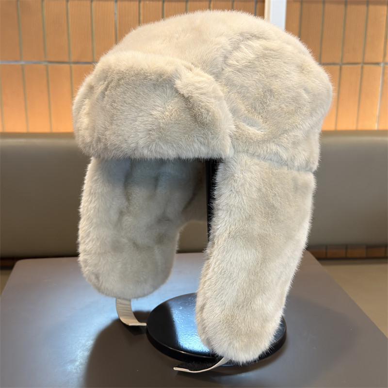 毛绒雷锋帽男女冬季骑行飞行员帽