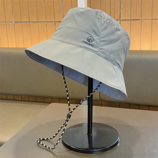 防晒帽子男女夏季 速干透气网眼遮阳帽户外徒步露营登山帽轻薄盆帽