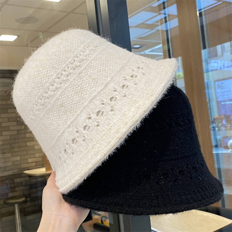 日系小众双面戴针织渔夫帽女秋冬