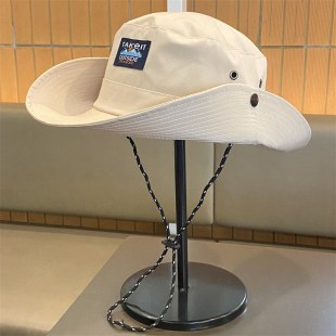 百搭遮阳防晒帽男户外露营徒步登山帽 时尚 新款 大檐渔夫帽女春夏季