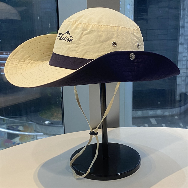 山系拼色速干登山帽男女夏季户外