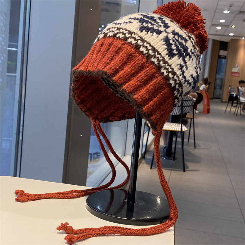 毛球针织帽女秋冬季骑车防寒保暖护耳雷锋帽时尚百搭显脸小毛线帽,服饰配件/皮带/帽子/围巾,帽子,淘宝优惠券,粉丝福利购,淘宝优惠卷