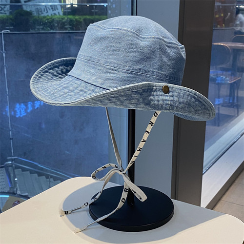 登山防晒帽男女夏季牛仔渔夫帽薄