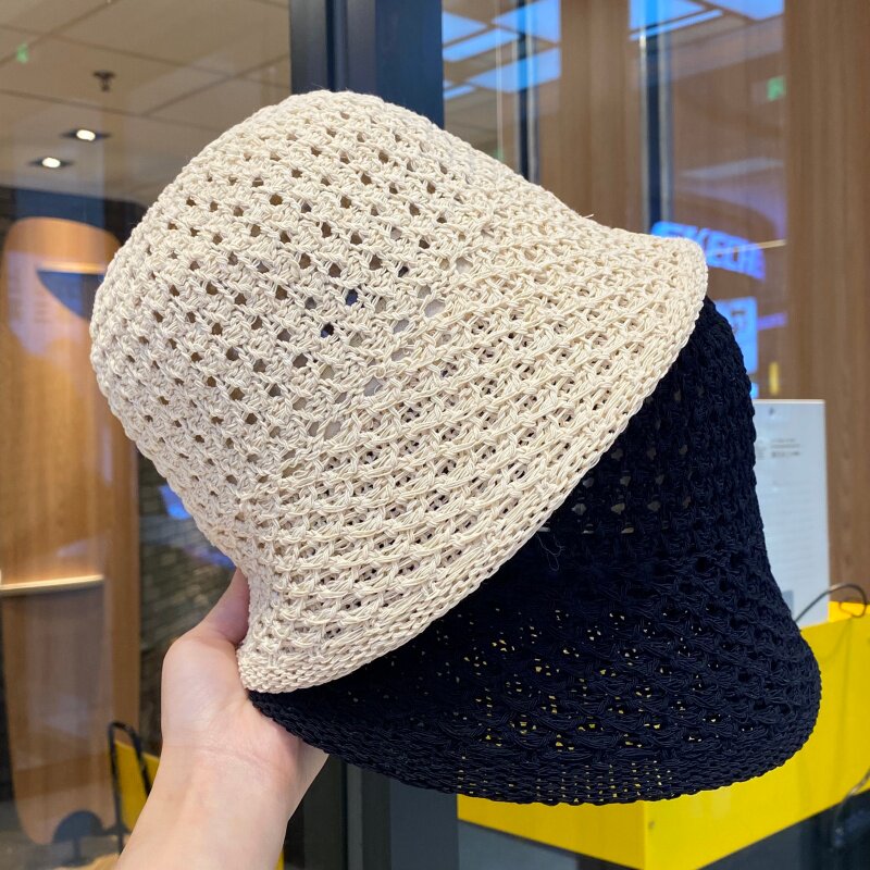 简约百搭水桶帽子女夏季防晒盆帽图片